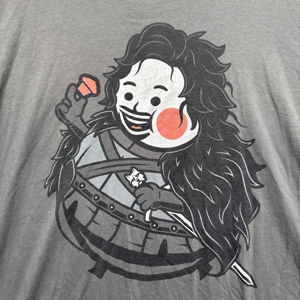 Johnny Cupcakes Game of Thrones Graphic T-Shirt‎ Men's 3XL Gray Funny Tee